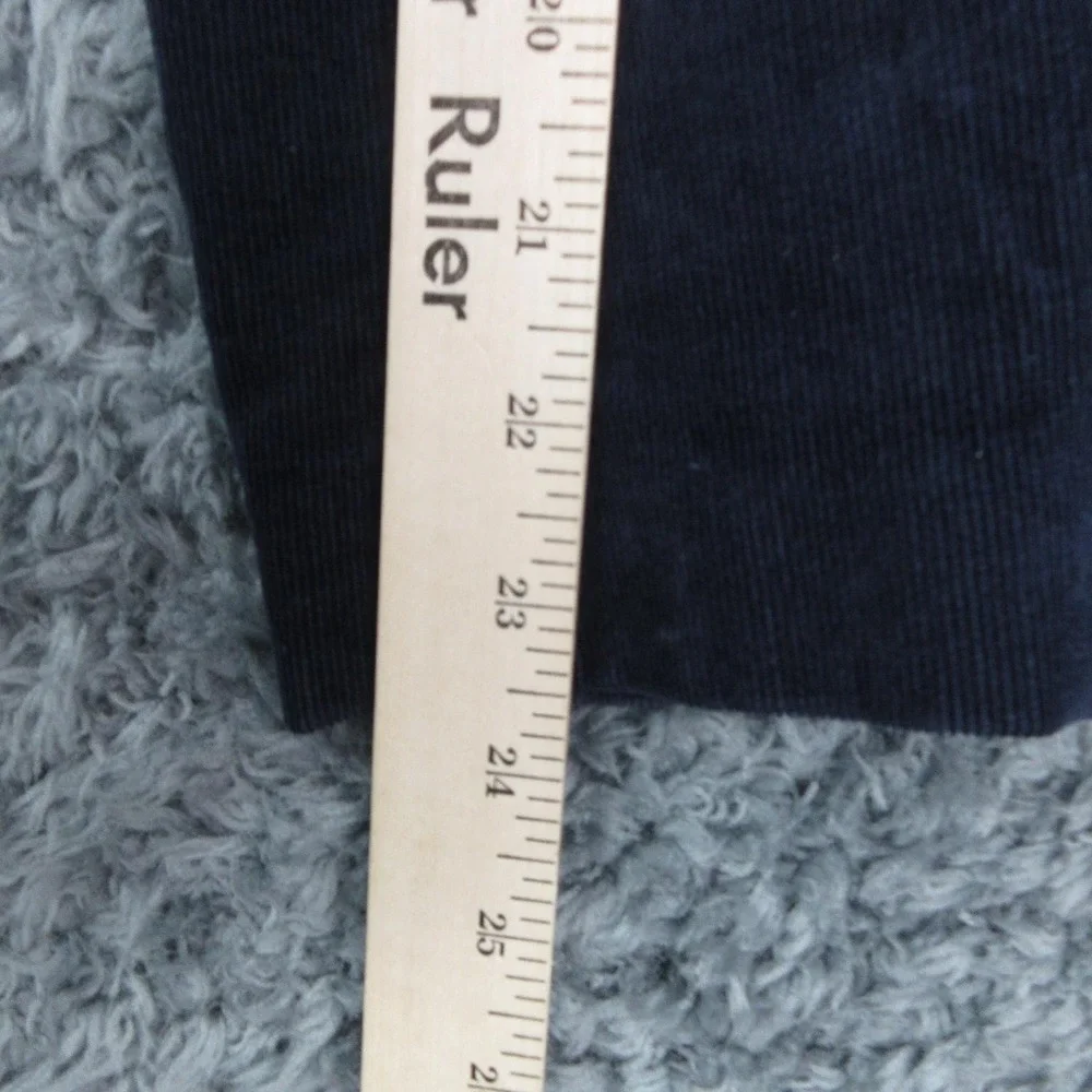 Eileen Fisher Blazer Womens 0 Navy Blue Corduroy Stretch Organic Cotton Jacket - Picture 9 of 16